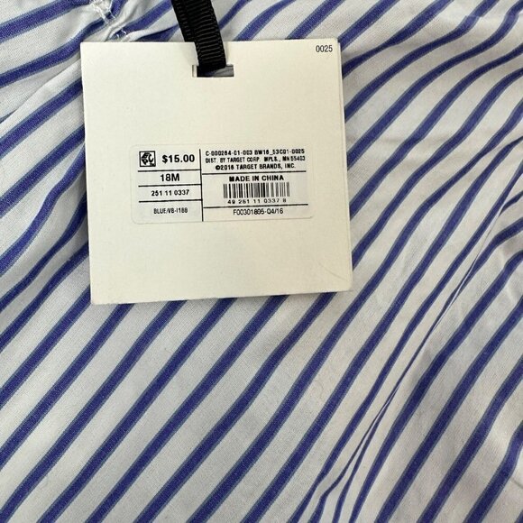 Victoria Beckman for Target Toddle Girls 2 Piece Stripped Blue Set Size 18 M - Picture 7 of 10